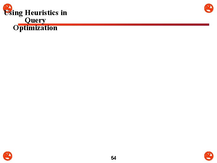  Using Heuristics in Query Optimization 54 