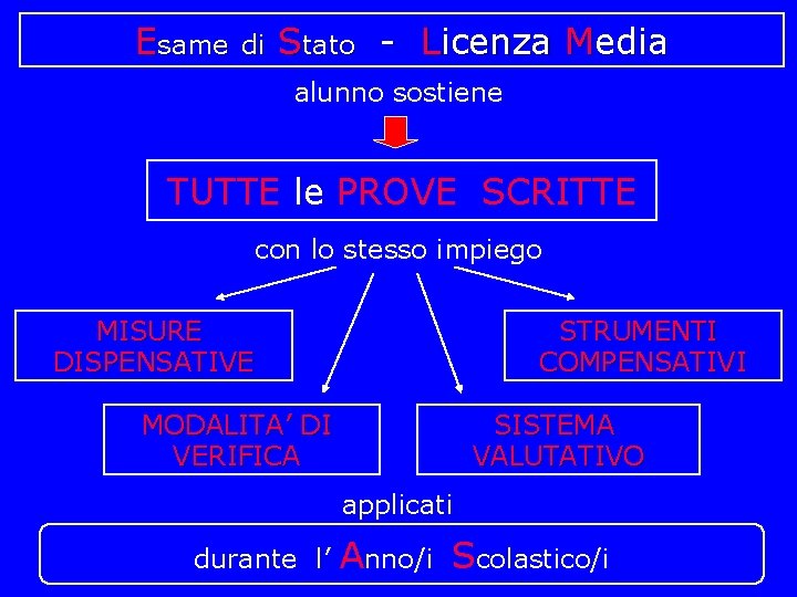 Esame di Stato - Licenza Media alunno sostiene TUTTE le PROVE SCRITTE con lo