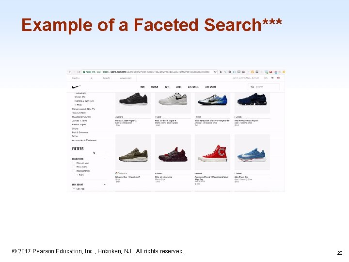 Example of a Faceted Search*** 1 -28 © 2017 Pearson Education, Inc. , Hoboken,