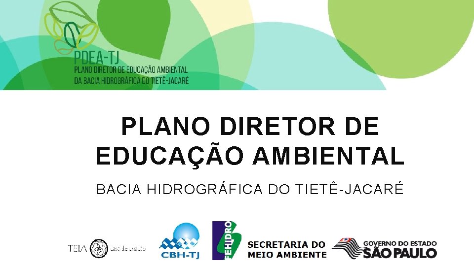 PLANO DIRETOR DE EDUCAÇÃO AMBIENTAL BACIA HIDROGRÁFICA DO TIETÊ-JACARÉ 