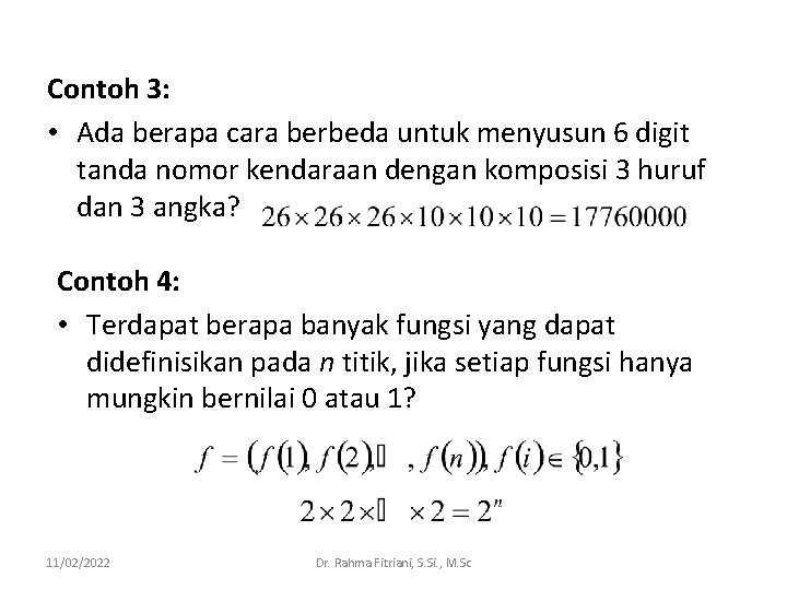 Analisis Kombinatorik Pengantar Teori Peluang Semester Genap 20112012
