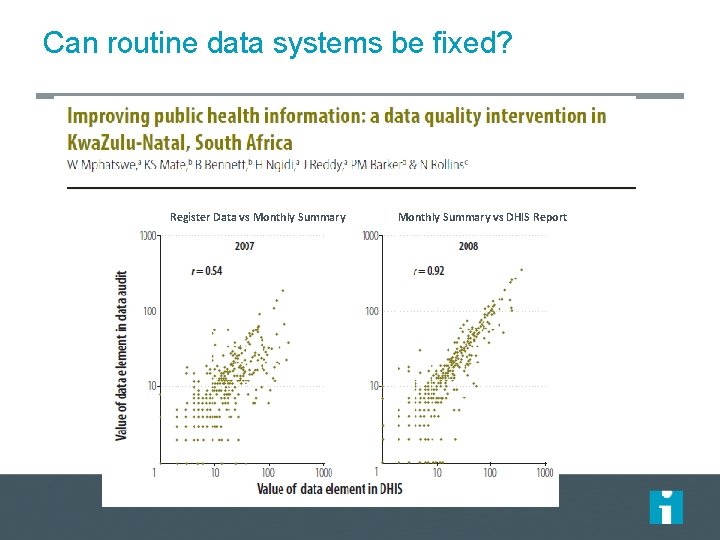 Routine Data Health System Design Best approaches for effectiveefficient health