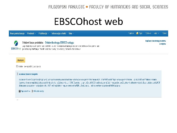 EBSCOhost web 