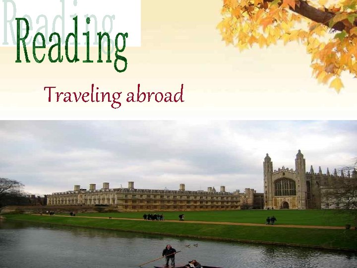 Traveling abroad 