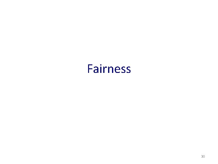 Fairness 30 