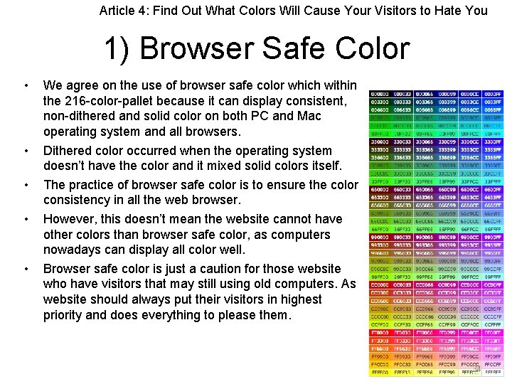 Article 4: Find Out What Colors Will Cause Your Visitors to Hate You 1)