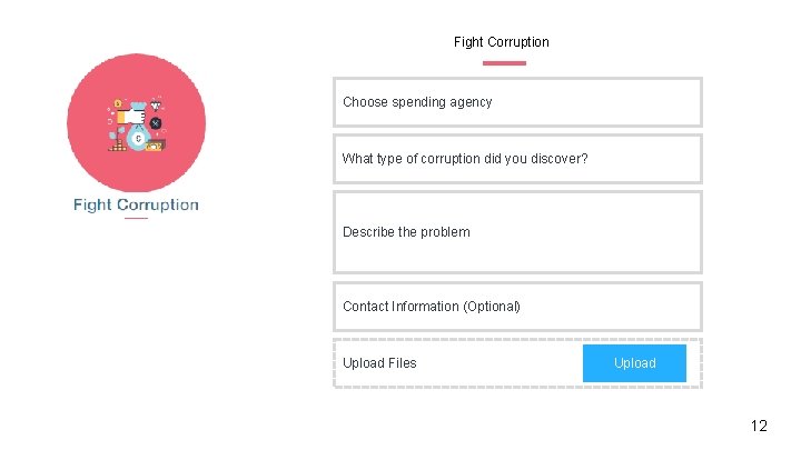 Fight Corruption Choose spending agency What type of corruption did you discover? Describe the