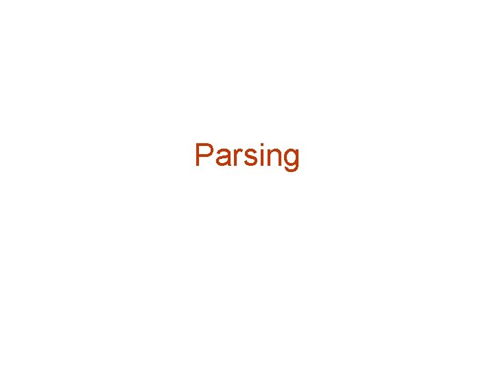 Parsing 