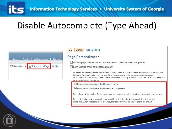 Disable Autocomplete (Type Ahead) 