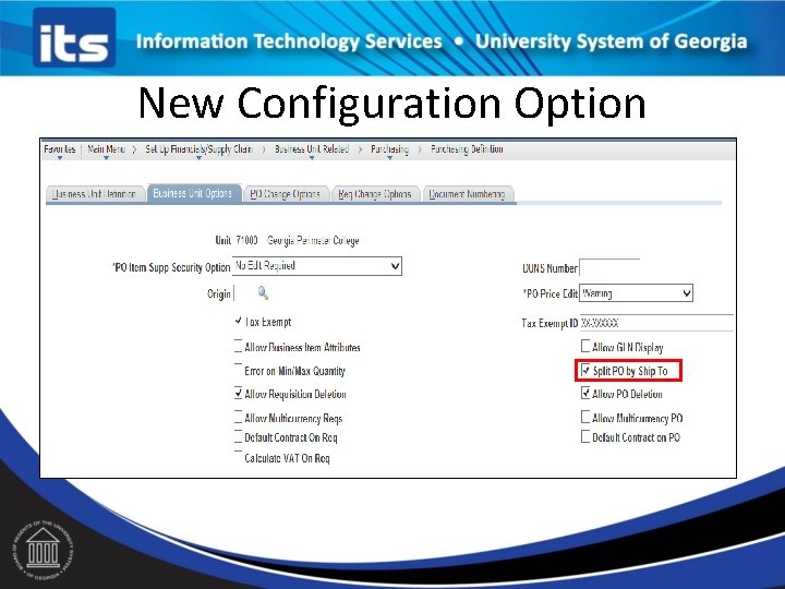 New Configuration Option 