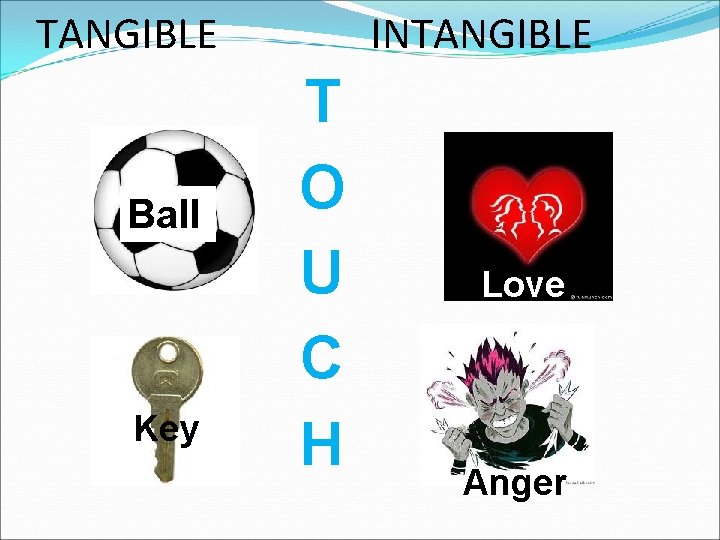 TANGIBLE Ball Key INTANGIBLE T O U C H Love Anger 