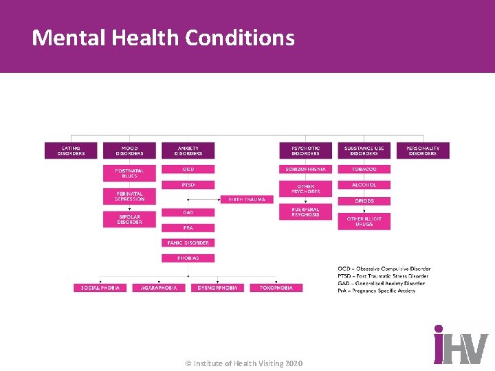 Mental Health Conditions © Institute of Health Visiting 2020 