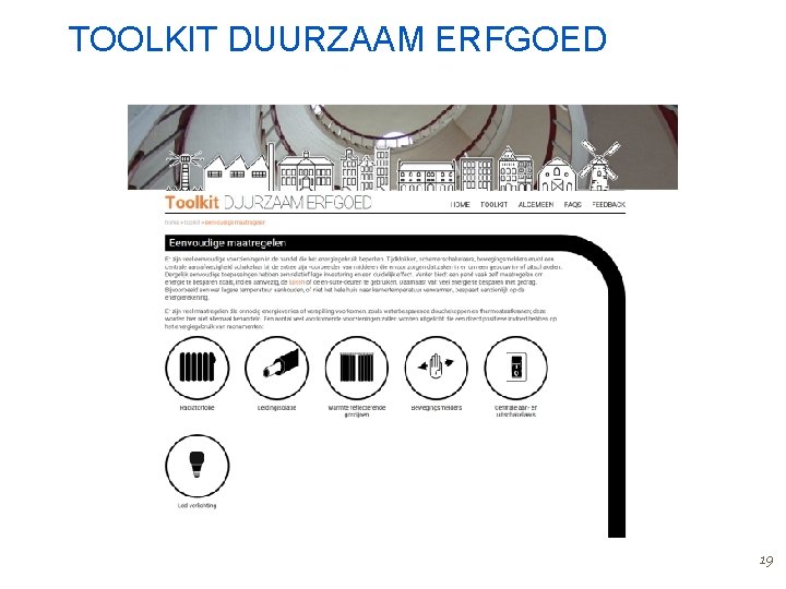 TOOLKIT DUURZAAM ERFGOED 19 