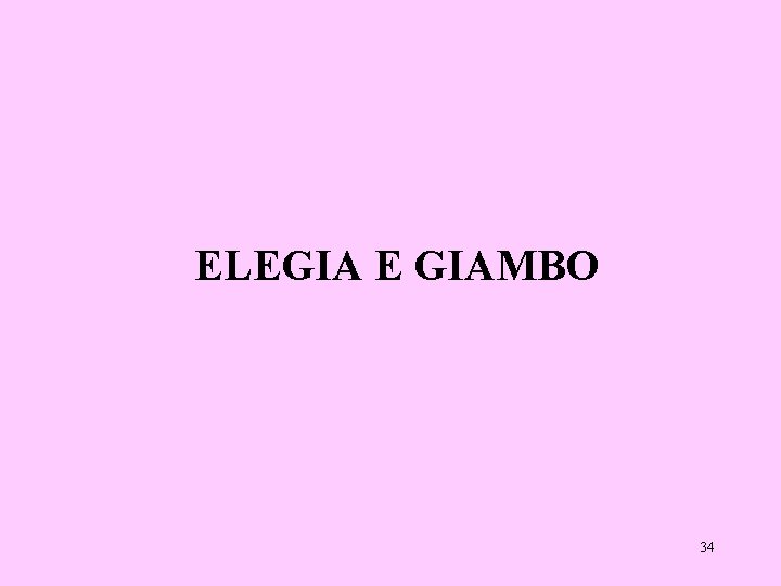 ELEGIA E GIAMBO 34 
