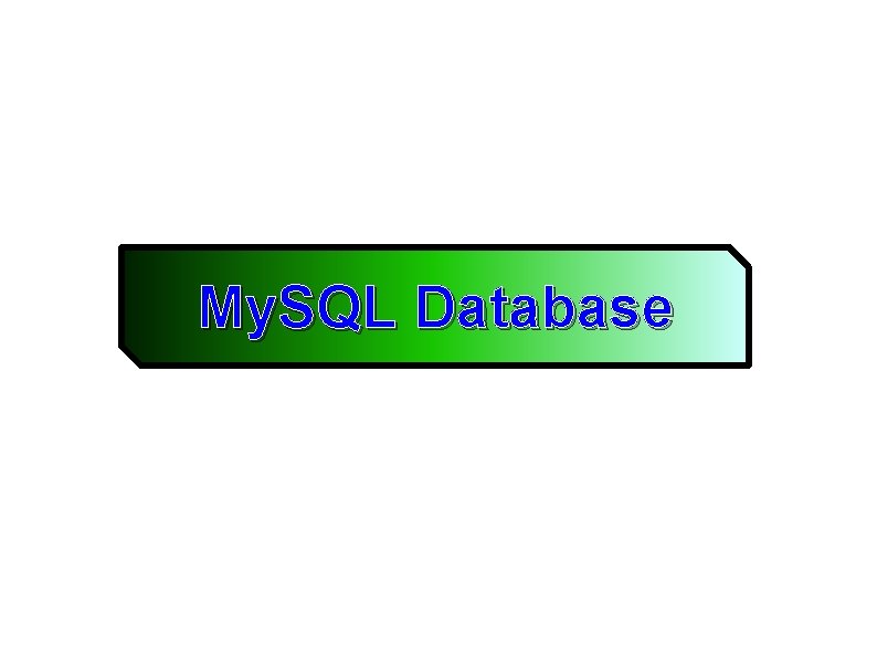 My. SQL Database 