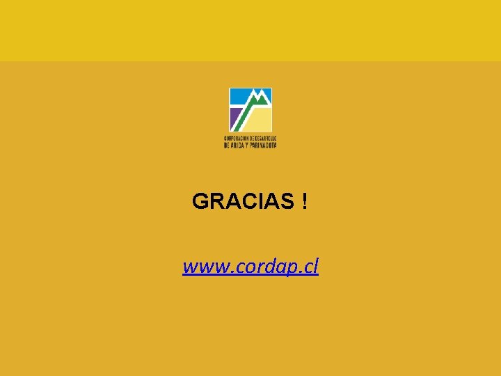 GRACIAS ! www. cordap. cl 