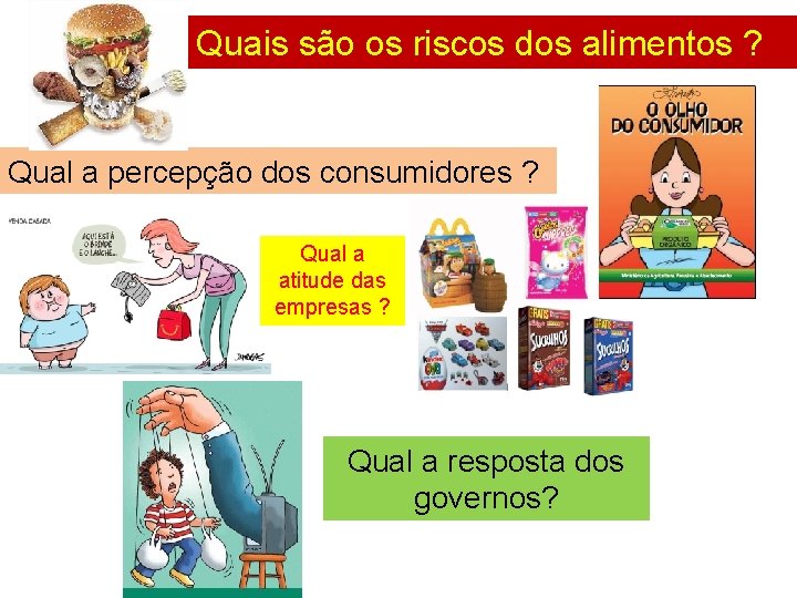 Quais são. Riscos os riscos dos alimentos ? Qual a percepção dos consumidores ?