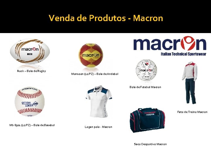 Venda de Produtos - Macron Ruck – Bola de Rugby Monsoon (12 PZ) –