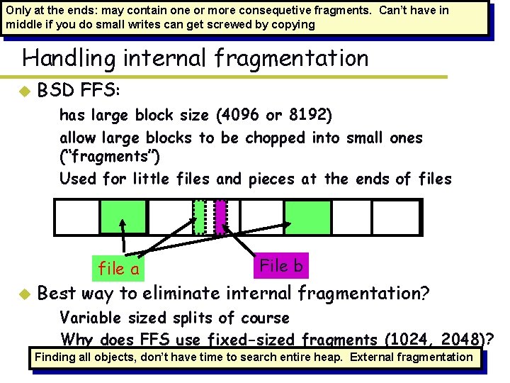 Only at the ends: may contain one or more consequetive fragments. Can’t have in Only at the ends: may contain one or more consequetive fragments. Can’t have in