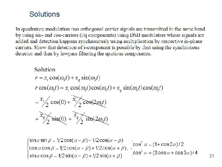 Solutions 21 