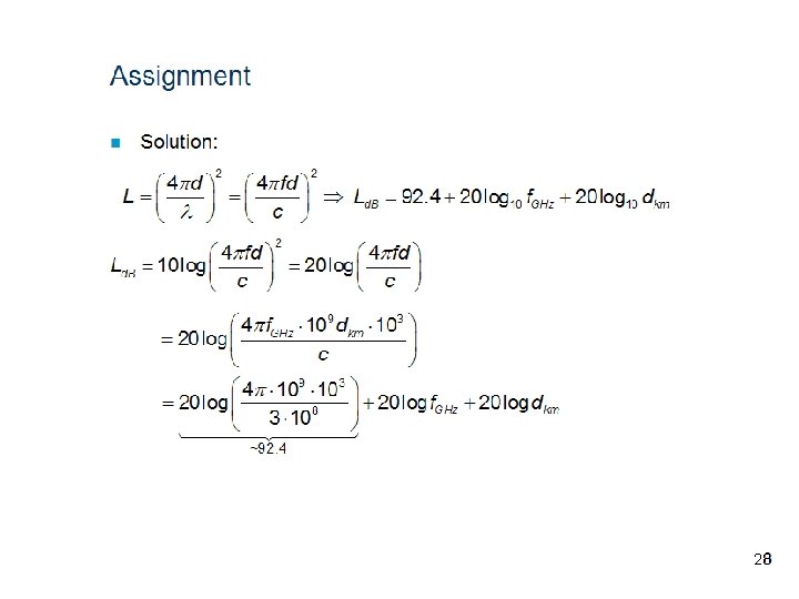Assignment n Solution: 28 
