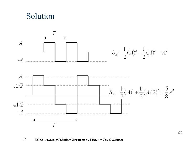 Solution T A -A A A/2 -A T 52 