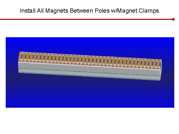 Install All Magnets Between Poles w/Magnet Clamps. 
