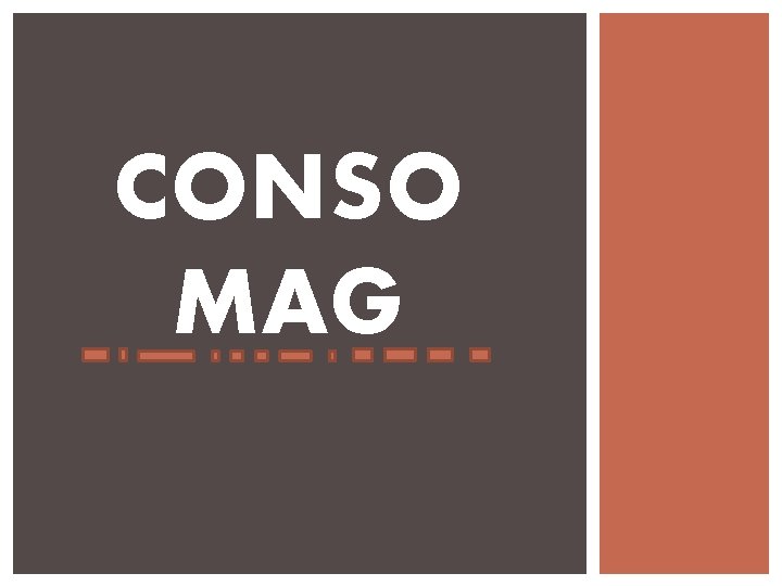 CONSO MAG 