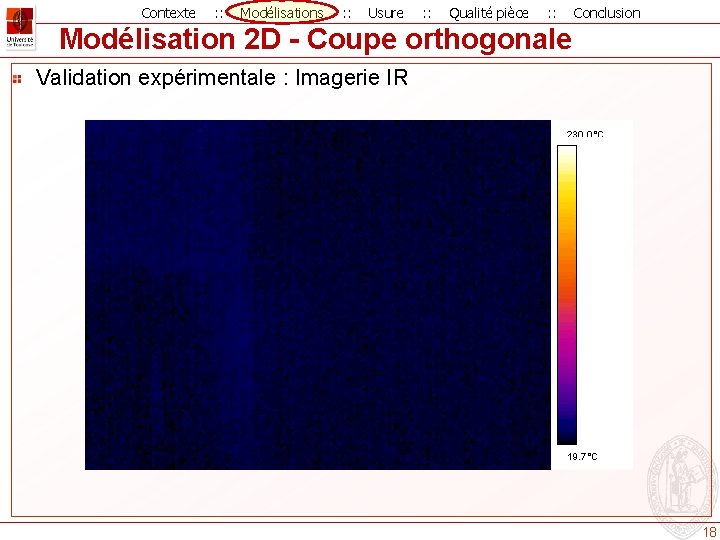 Contexte : : Modélisations : : Usure : : Qualité pièce : : Conclusion