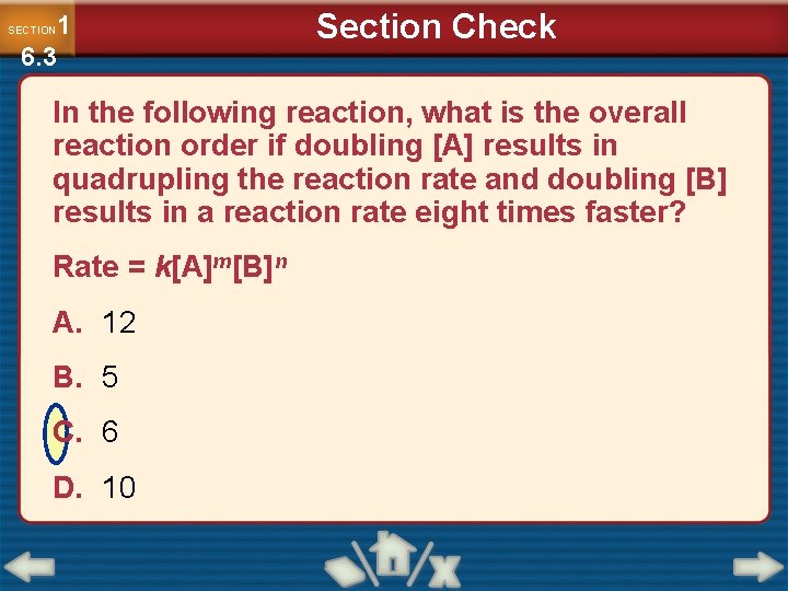 1 6. 3 SECTION Section Check In the following reaction, what is the overall