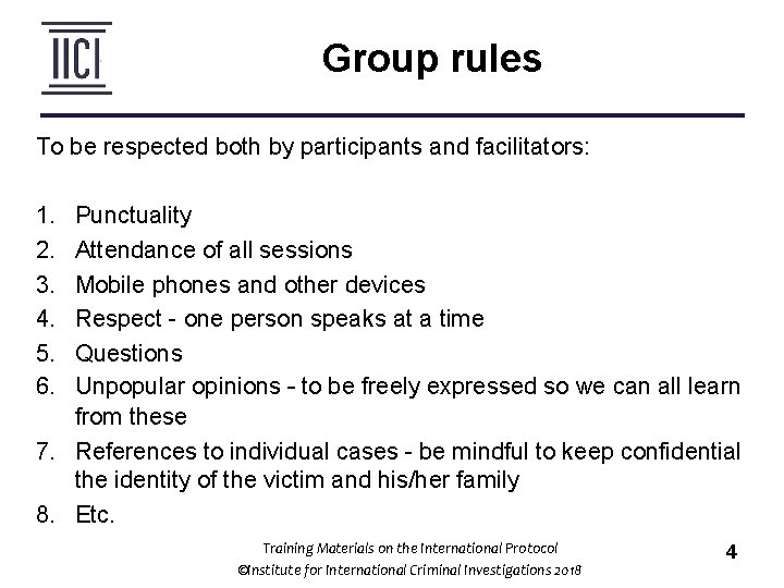 Protocol International Module 1 Using the International Protocol INTERNATIONAL PROTOCOL