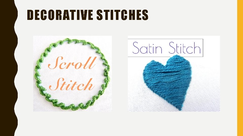 DECORATIVE STITCHES 