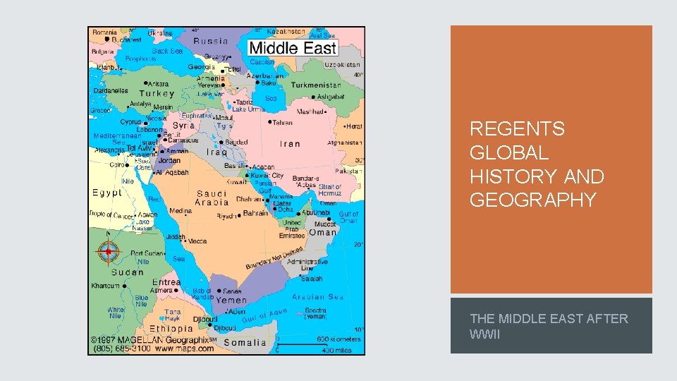 REGENTS GLOBAL HISTORY AND GEOGRAPHY THE MIDDLE EAST AFTER WWII 