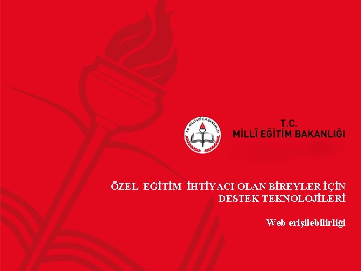 ÖZEL EĞİTİM İHTİYACI OLAN BİREYLER İÇİN DESTEK TEKNOLOJİLERİ Web erişilebilirliği 