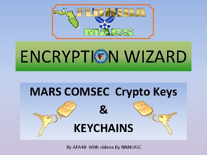 ENCRYPTION WIZARD MARS COMSEC Crypto Keys & KEYCHAINS By AFA 4 II With videos