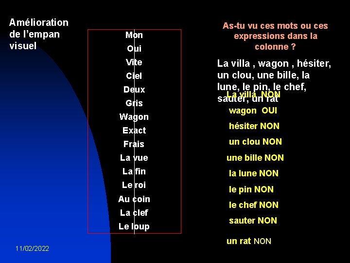 Amélioration de l’empan visuel Mon Oui Vite Ciel Deux Gris Wagon Exact La villa