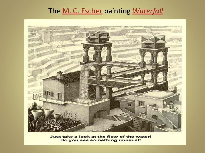 The M. C. Escher painting Waterfall 