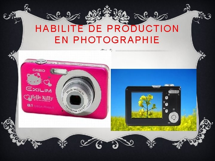 HABILITE DE PRODUCTION EN PHOTOGRAPHIE 