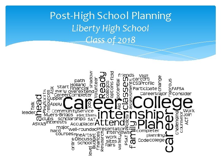 Post-High School Planning Liberty High School Class of 2018 