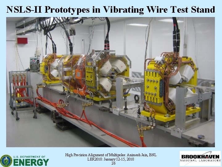 NSLS-II Prototypes in Vibrating Wire Test Stand High Precision Alignment of Multipoles: Animesh Jain,