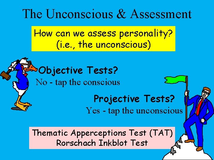 The Unconscious & Assessment How can we assess personality? (i. e. , the unconscious)