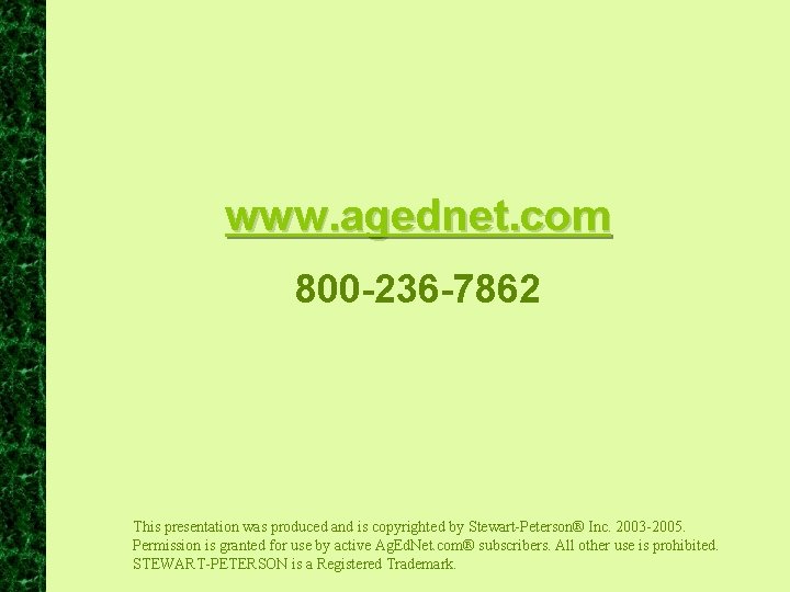 www. agednet. com 800 -236 -7862 This presentation was produced and is copyrighted by