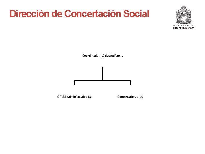 Dirección de Concertación Social Coordinador (a) de Audiencia Oficial Administrativo (a) Concertadores (as) 
