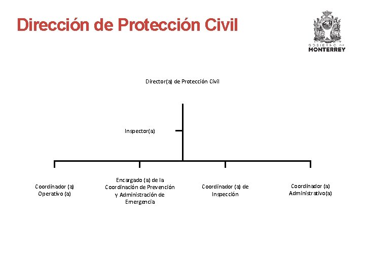 Dirección de Protección Civil Director(a) de Protección Civil Inspector(a) Coordinador (a) Operativo (a) Encargado
