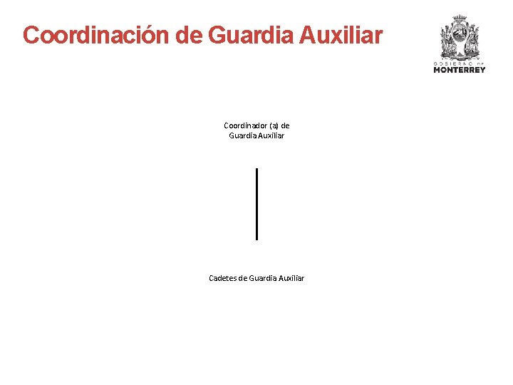 Coordinación de Guardia Auxiliar Coordinador (a) de Guardia Auxiliar Cadetes de Guardia Auxiliar 