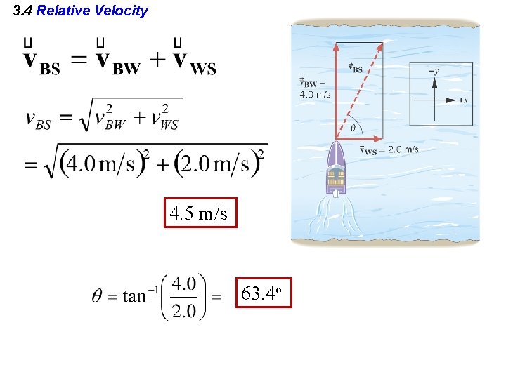 3. 4 Relative Velocity 4. 5 m/s 63. 4 o 3. 4 Relative Velocity 4. 5 m/s 63. 4 o