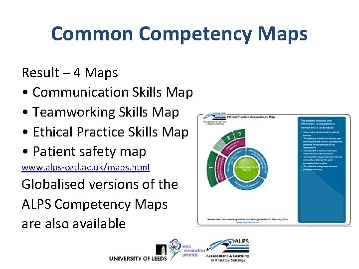 Common Competency Maps Result – 4 Maps • Communication Skills Map • Teamworking Skills Common Competency Maps Result – 4 Maps • Communication Skills Map • Teamworking Skills