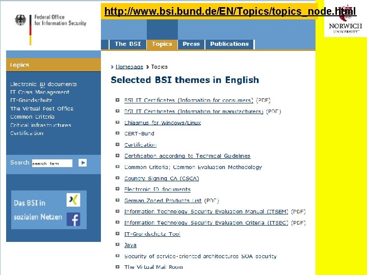 http: //www. bsi. bund. de/EN/Topics/topics_node. html BSI Index 47 Copyright © 2020 M. E.