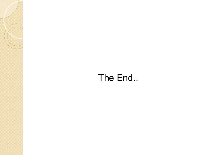 The End. . 