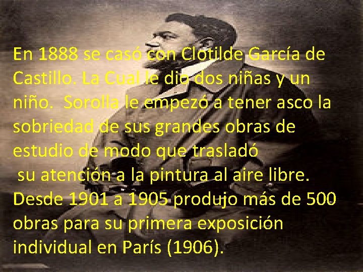 En 1888 se casó con Clotilde García de Castillo. La Cual le dio dos